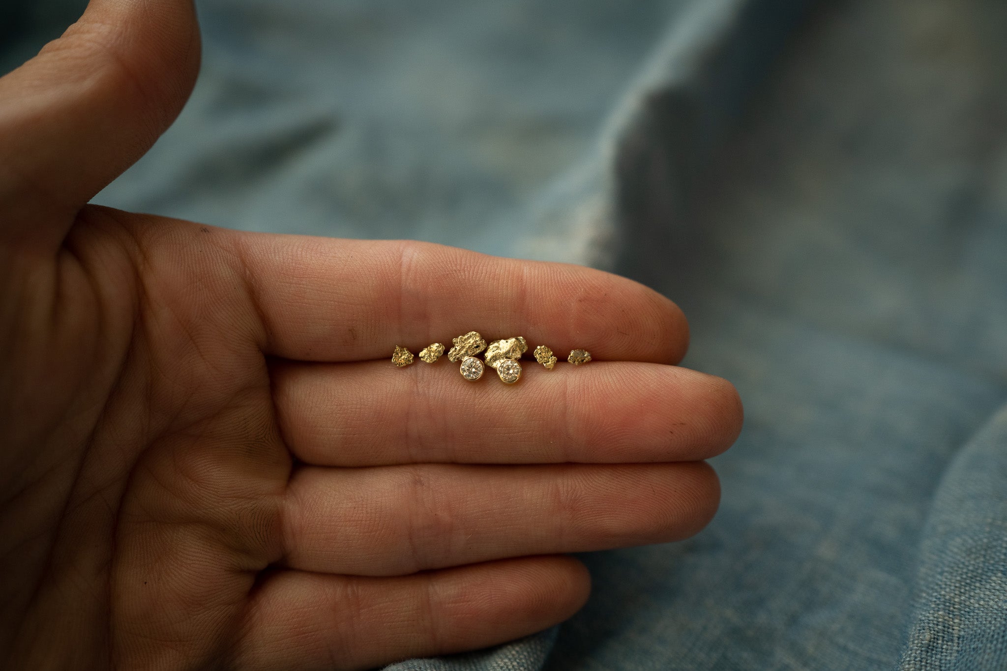 Alaskan Gold Nugget Studs 1