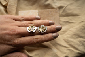 Serenity Studs Mixed Metals