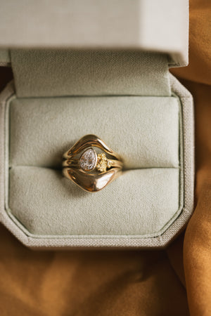 Toi Et Moi - Lab Grown Diamond + Alaskan Gold. Pear.