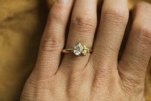 Toi Et Moi - Lab Grown Diamond + Alaskan Gold. Pear.