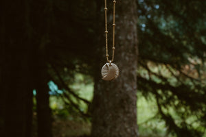 Skye + Moon Necklaces in 14 k Goldfill.
